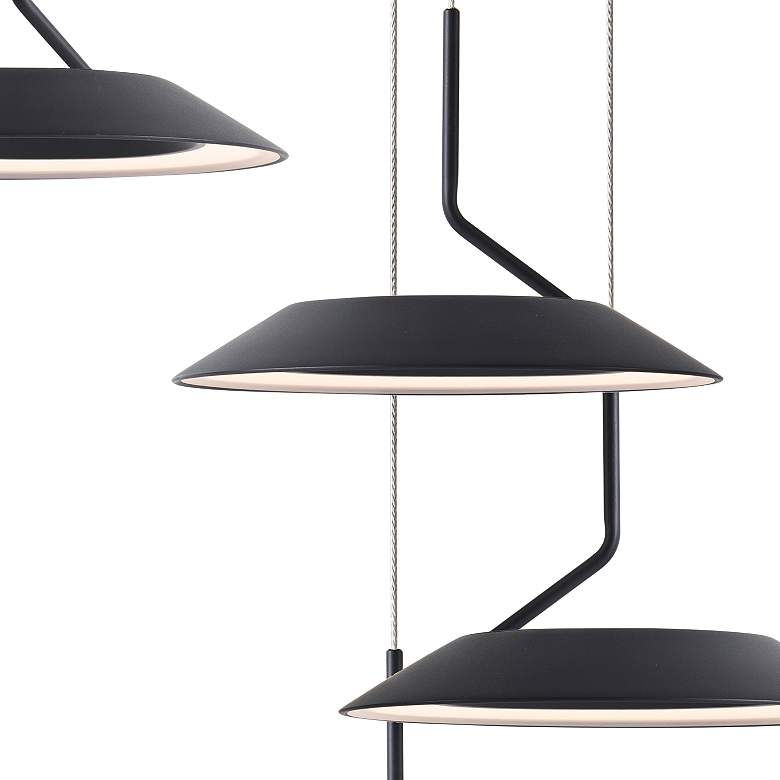 Image 3 Koncept Royyo 12 inch Wide Matte Black 6-Light Mini Pendant more views