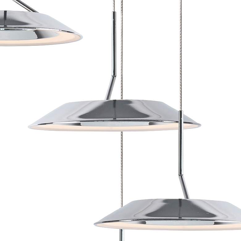 Image 3 Koncept Royyo 12 inch Wide Polished Nickel 6-Light Mini Pendant more views