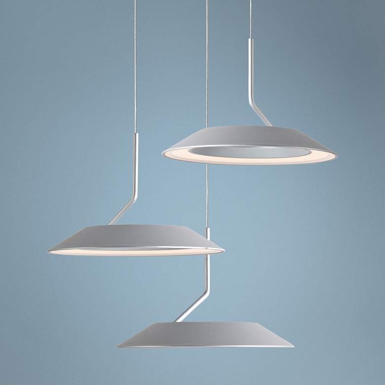Image 1 Koncept Royyo 12" Wide Silver 3-Light Mini Pendant