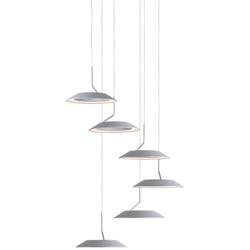 Koncept Royyo 12" Wide Silver 6-Light Mini Pendant
