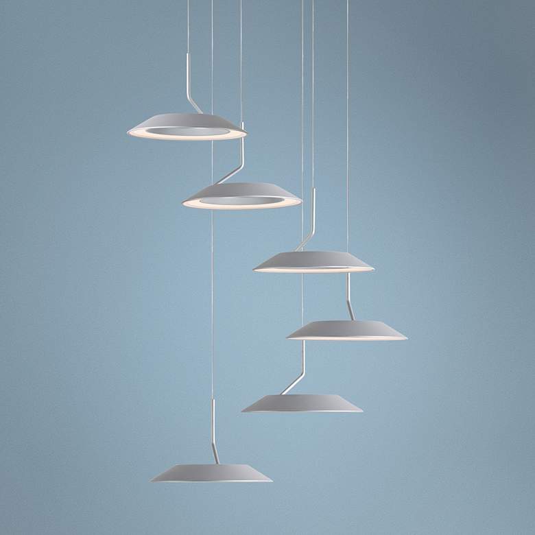 Image 1 Koncept Royyo 12" Wide Silver 6-Light Mini Pendant
