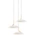 Koncept Royyo 12"W Matte White and Gold 3-Light Mini Pendant