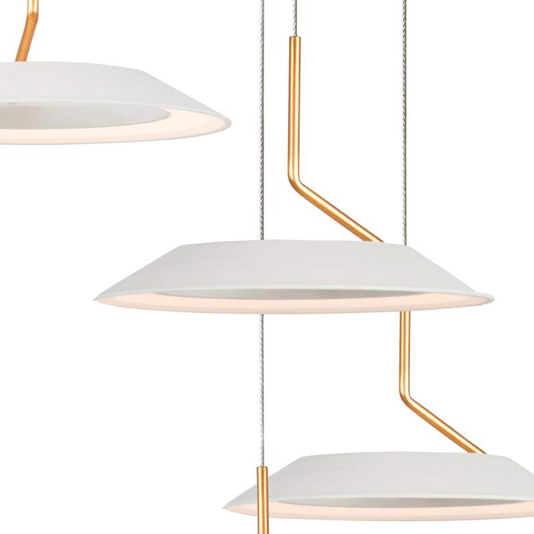 Image 3 Koncept Royyo 12"W Matte White and Gold 6-Light Mini Pendant more views