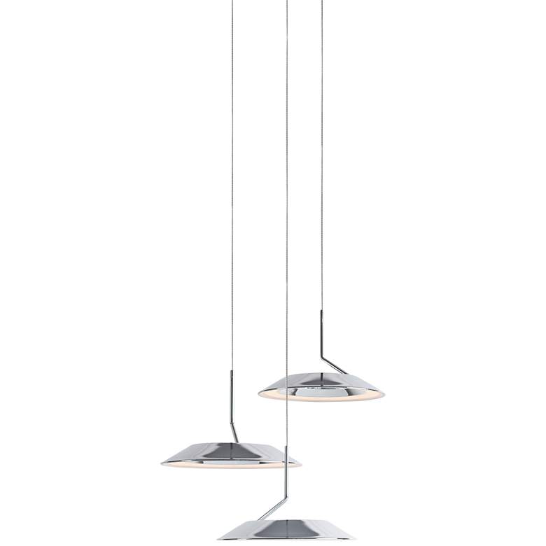 Image 2 Koncept Royyo 12 inchW Polished Nickel 3-Light Mini Pendant