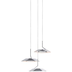Koncept Royyo 12"W Polished Nickel 3-Light Mini Pendant