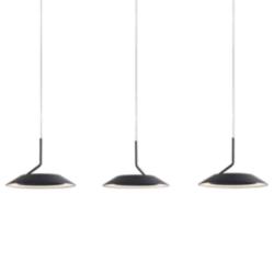 Koncept Royyo 44" Wide Matte Black 3-Light Linear Pendant