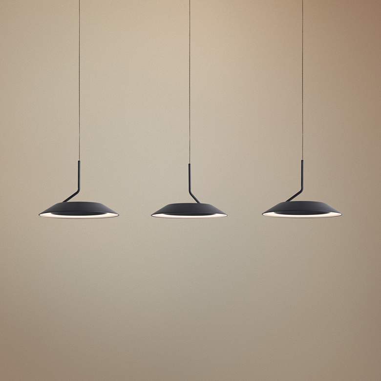 Image 1 Koncept Royyo 44" Wide Matte Black 3-Light Linear Pendant