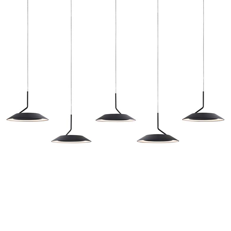 Image 2 Koncept Royyo 44 inch Wide Matte Black 5-Light Linear Pendant