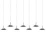 Koncept Royyo 44" Wide Matte Black 7-Light Linear Pendant