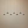 Koncept Royyo 44" Wide Matte Black 7-Light Linear Pendant