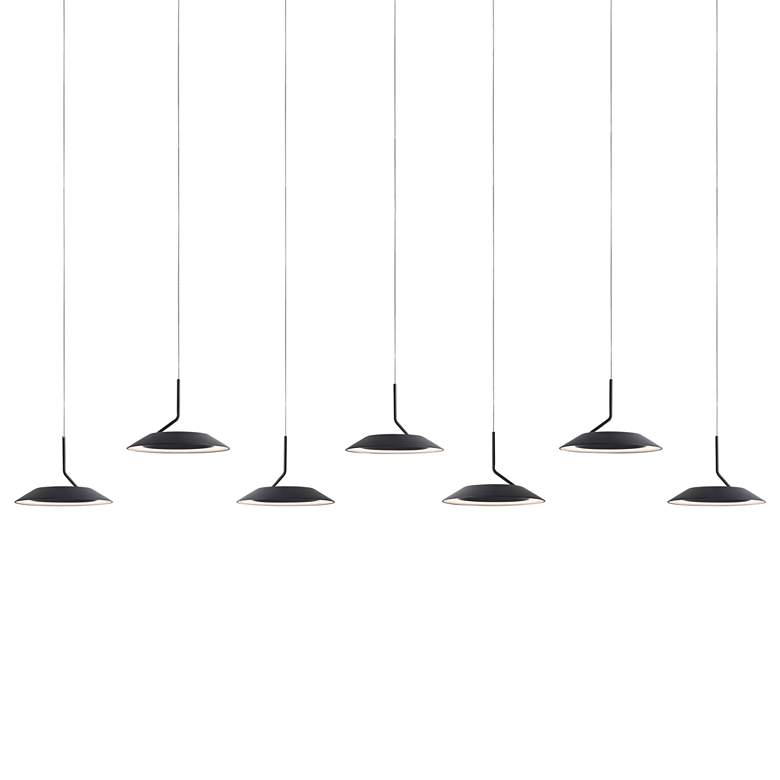 Image 2 Koncept Royyo 44" Wide Matte Black Modern 7-Light Linear Pendant