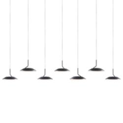 Koncept Royyo 44" Wide Matte Black Modern 7-Light Linear Pendant