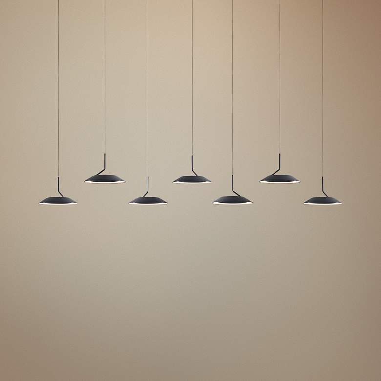 Image 1 Koncept Royyo 44" Wide Matte Black Modern 7-Light Linear Pendant