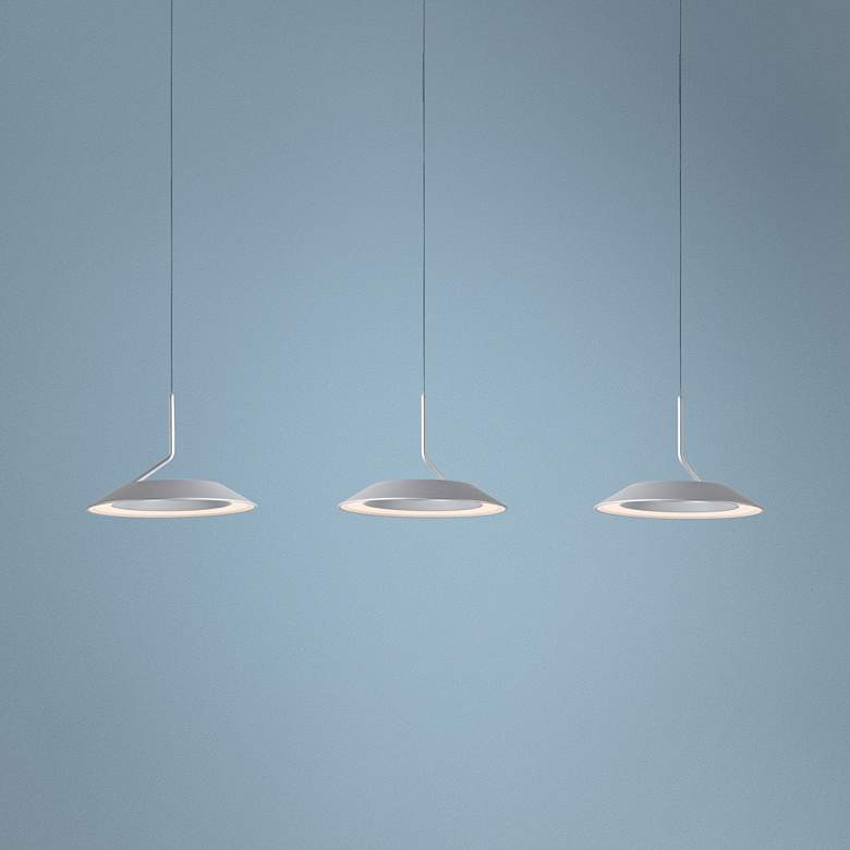 Image 1 Koncept Royyo 44 inch Wide Silver 3-Light Linear Pendant