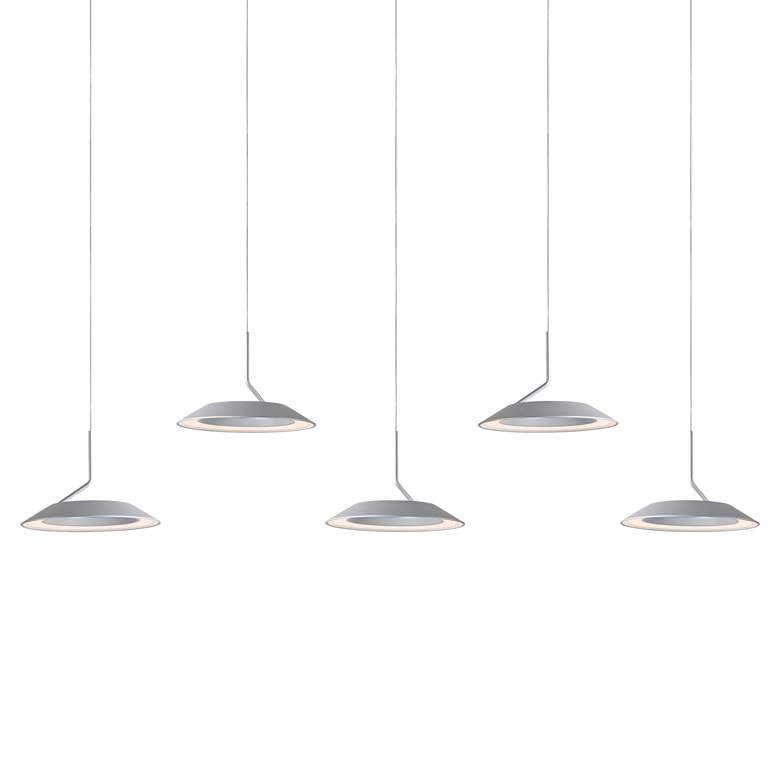 Image 2 Koncept Royyo 44 inch Wide Silver 5-Light Linear Pendant