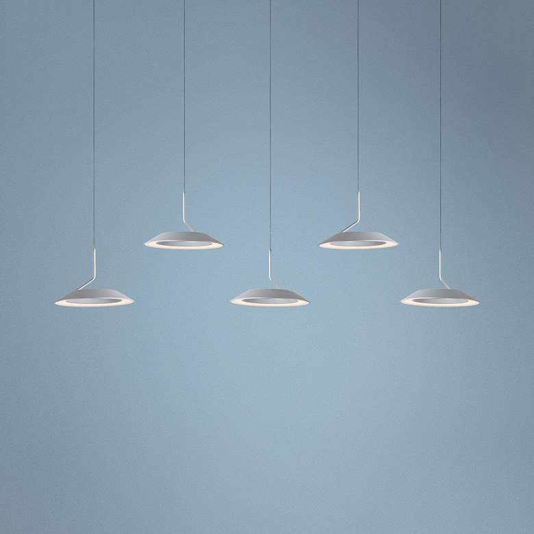 Image 1 Koncept Royyo 44" Wide Silver 5-Light Linear Pendant