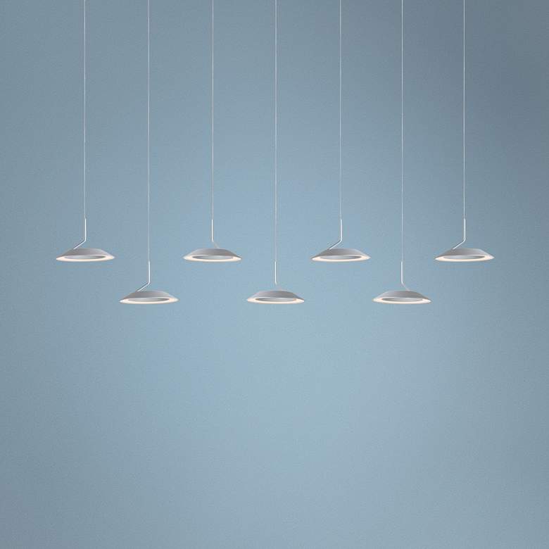 Image 1 Koncept Royyo 44 inch Wide Silver 7-Light Linear Pendant