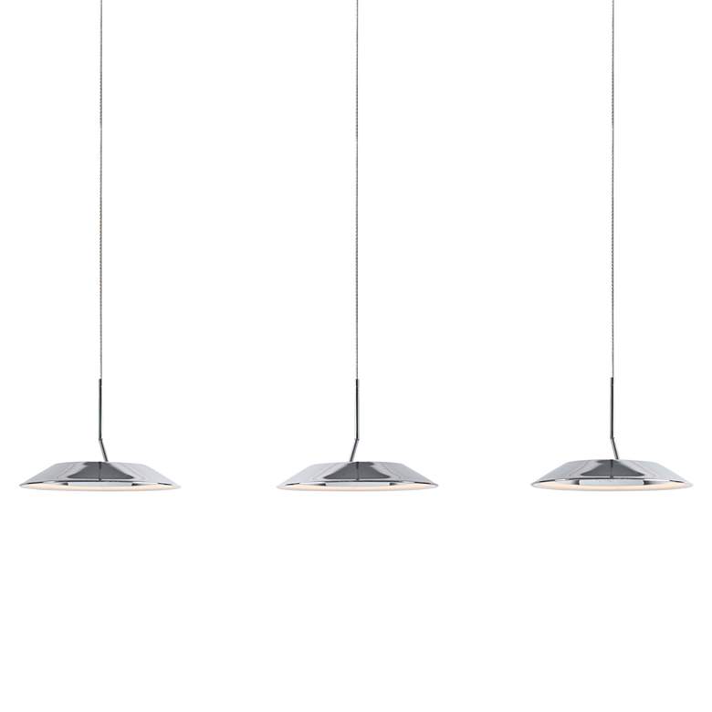 Image 2 Koncept Royyo 44 inchW Polished Nickel 3-Light Linear Pendant