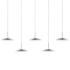 Koncept Royyo 44"W Polished Nickel 5-Light Linear Pendant