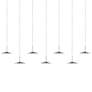 Koncept Royyo 44"W Polished Nickel 7-Light Linear Pendant