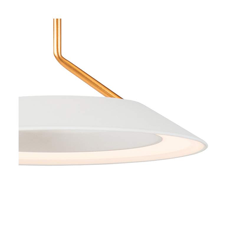 Image 3 Koncept Royyo 6 1/2" Wide Matte White and Gold Modern Mini Pendant more views