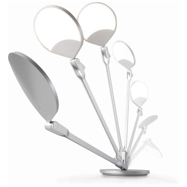 Image 4 Koncept Splitty 17" Matte White LED Modern Desk Lamp with USB Port more views