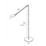 5_Koncept Splitty 45 1/4" Matte Gray Modern LED Floor Lamp with USB Port more views