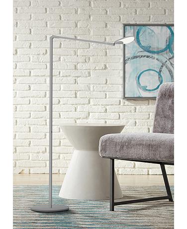 Koncept Splitty 45 1/4" Matte Gray Modern LED Floor Lamp with USB Port
