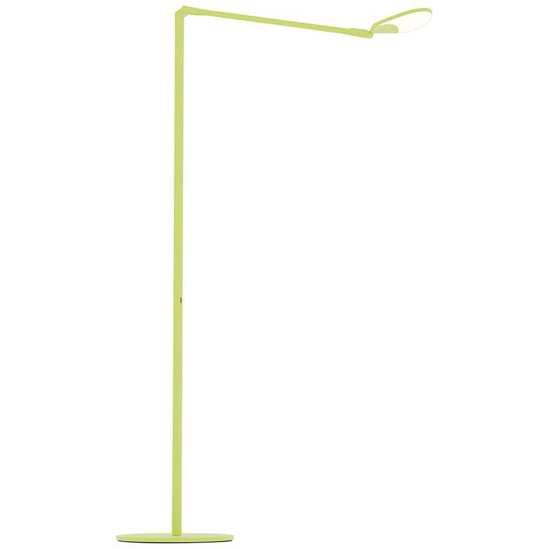 Image 2 Koncept Splitty Matte Green Leaf Modern LED Floor Lamp with USB Port