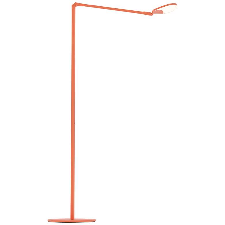 Image 2 Koncept Splitty Matte Orange Modern LED Floor Lamp with USB Port