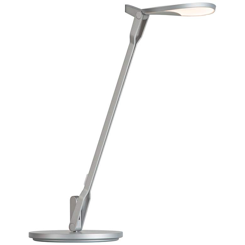 Koncept Splitty Modern LED Desk Lamp in Silver with USB Port