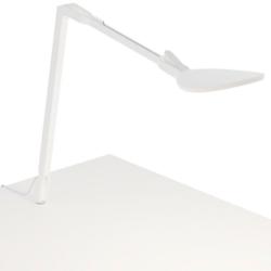 Koncept Splitty Reach, (Warm, (Matte White) Desk Lamp, Through-Table Mt