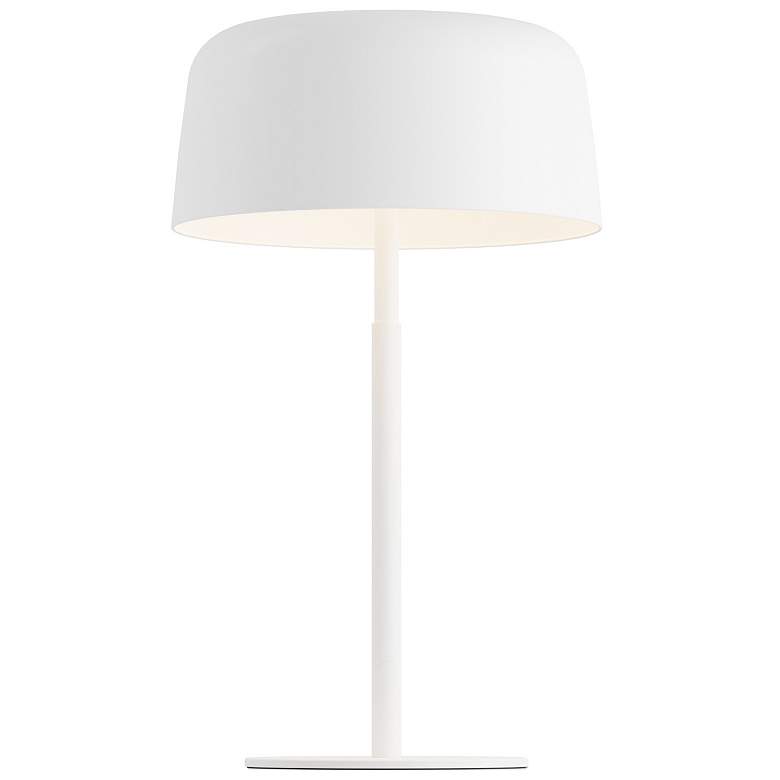 Image 1 Koncept Yurei 14" High White Finish Modern Dome Table Lamp