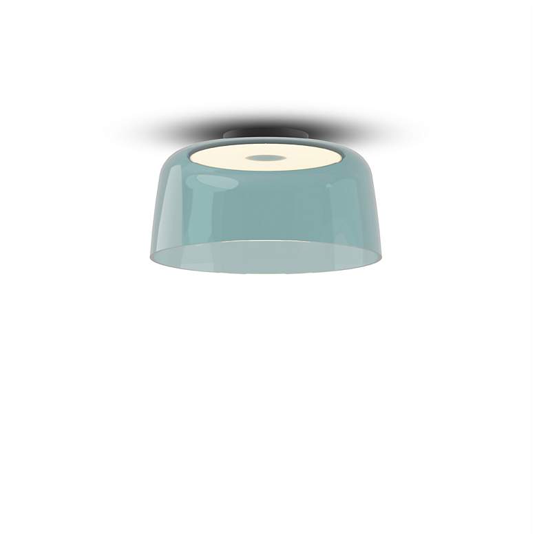 Image 2 Koncept Yurei 14" Wide Black Finish Blue Shade LED Pendant Light more views
