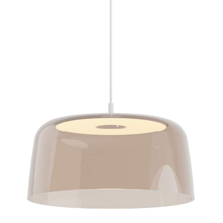 Image 1 Koncept Yurei 14" Wide Tea Brown Glass LED Pendant Light
