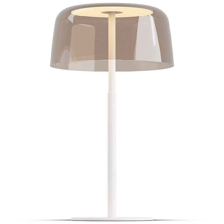 Image 1 Koncept Yurei 22" High Modern LED Tea Brown White Finish Table Lamp
