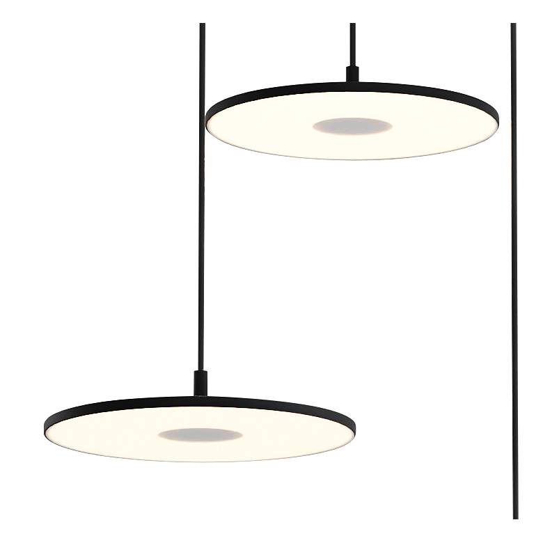 Image 3 Koncept Yurei 30" Wide Matte Black 3-Light LED Pendant more views