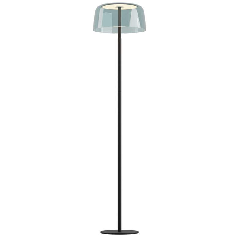 Image 1 Koncept Yurei 58" High Modern LED Blue Shade Black Finish Floor Lamp
