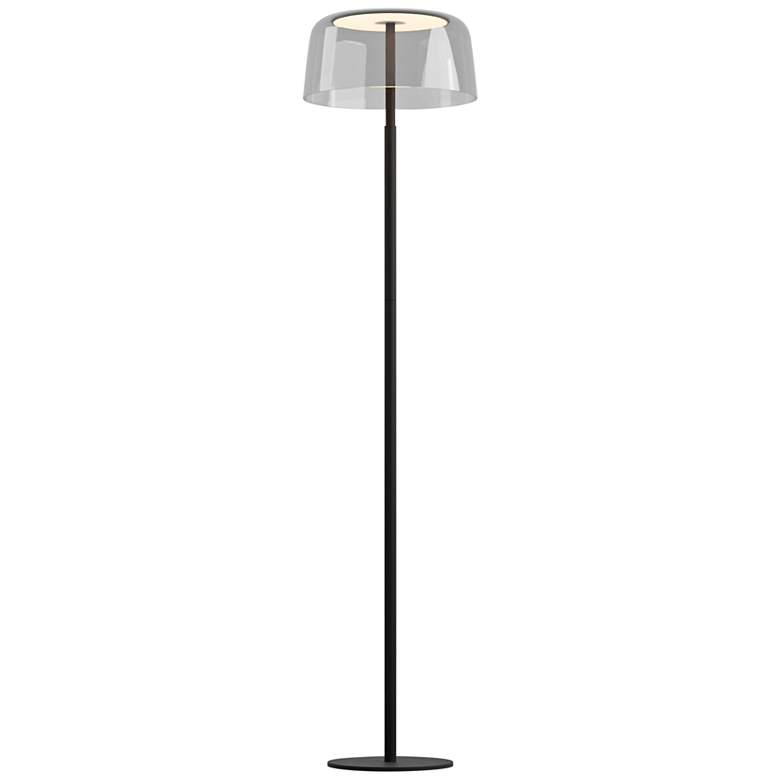 Image 2 Koncept Yurei 58" High Modern LED Clear Shade Black Finish Floor Lamp