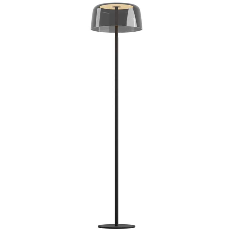 Image 1 Koncept Yurei 58" High Modern LED Dark Gray Shade Black Floor Lamp