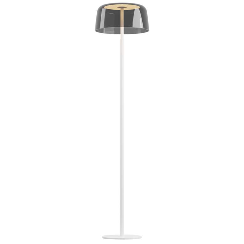 Image 1 Koncept Yurei 58" High Modern LED Dark Gray Shade White Floor Lamp