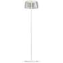 1_Koncept Yurei 58" High White Finish Smoke Shade Modern LED Floor Lamp