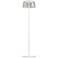 Koncept Yurei 58" High White Finish Smoke Shade Modern LED Floor Lamp