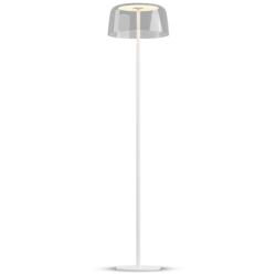 Koncept Yurei 58" High White Finish Smoke Shade Modern LED Floor Lamp