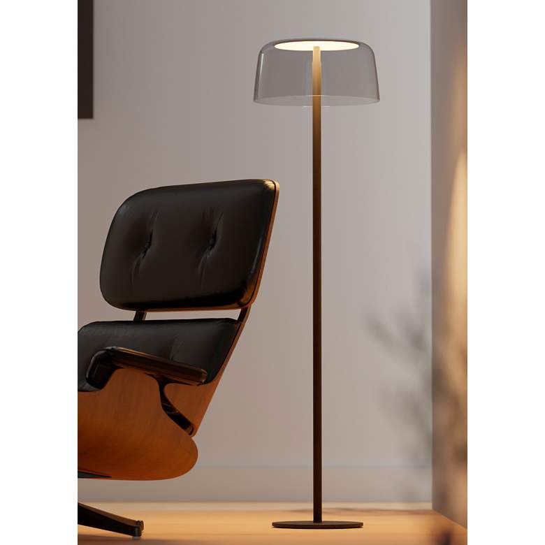 Image 1 Koncept Yurei 58" Modern LED Matte Black Shade Black Finish Floor Lamp