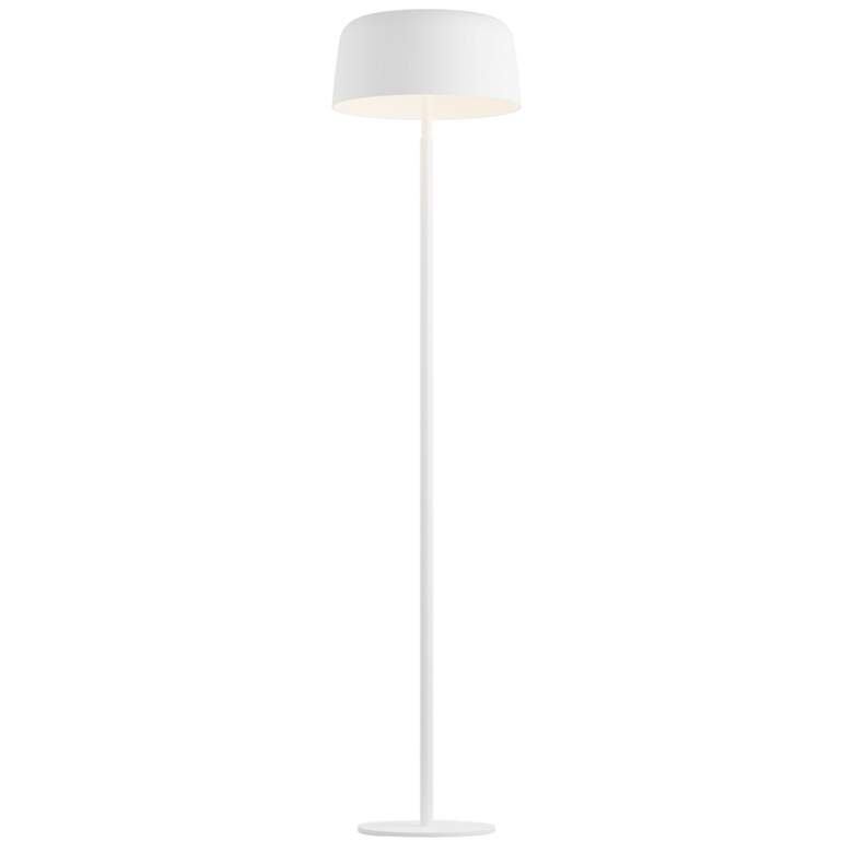 Image 1 Koncept Yurei 58" Modern LED Matte White Shade White Finish Floor Lamp