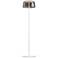 Koncept Yurei 58" White Finish Dark Gray Glass Modern LED Floor Lamp