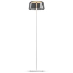 Koncept Yurei 58" White Finish Dark Gray Glass Modern LED Floor Lamp