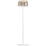 1_Koncept Yurei 58" White with Shade Tea Shade Modern LED Floor Lamp
