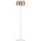 Koncept Yurei 58" White with Shade Tea Shade Modern LED Floor Lamp